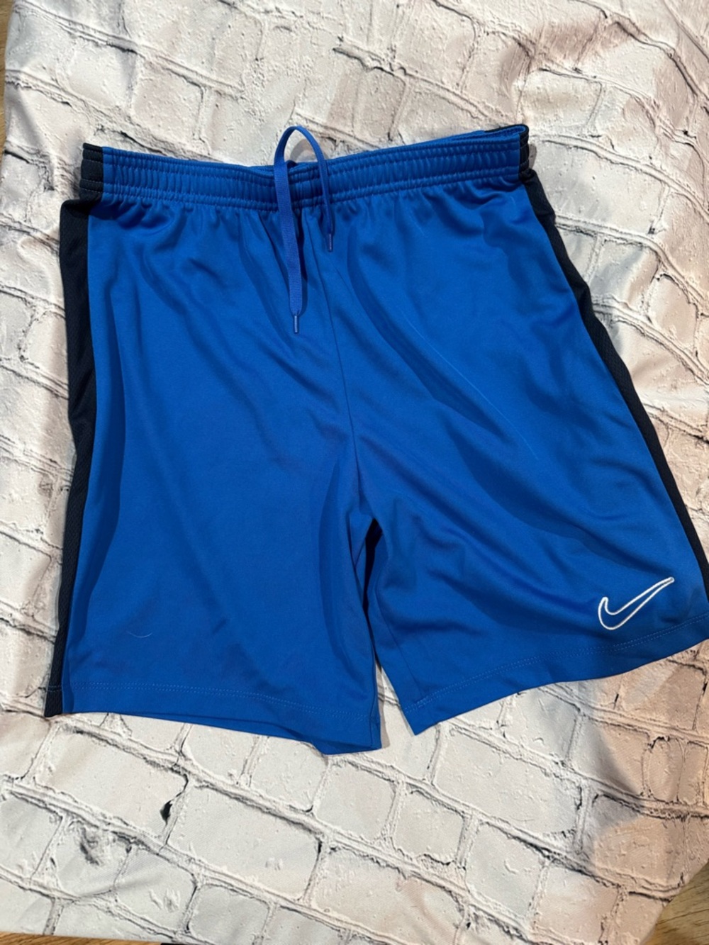 Nike Royal Blue Athletic Shorts with Black Side Panels